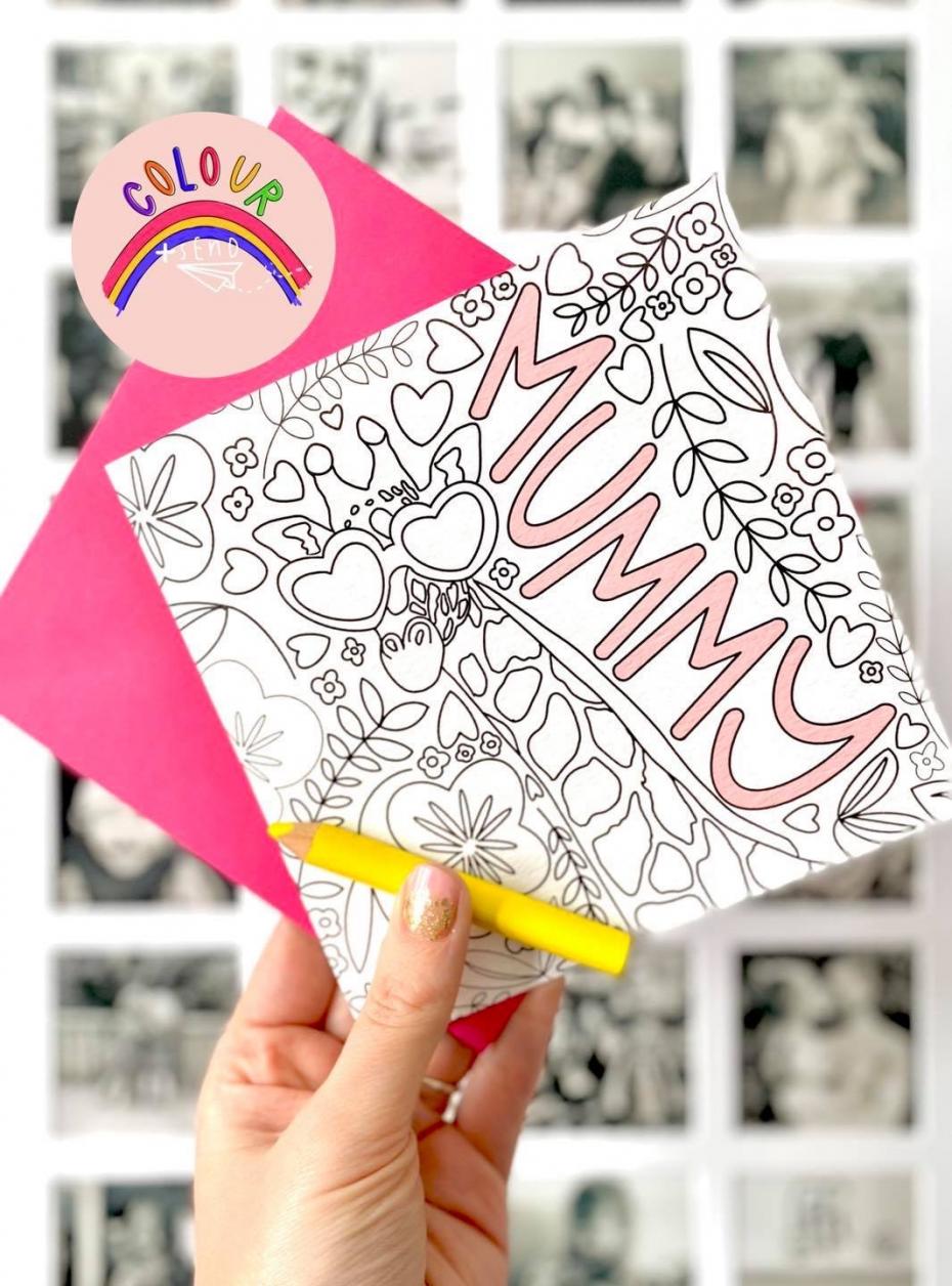 Colour + Send 'Mummy' Card by Lottie Simpson